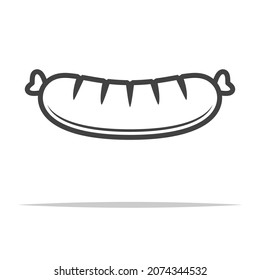 Sausage icon transparent vector isolated