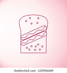 sausage icon vector