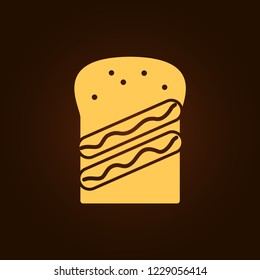 sausage icon vector