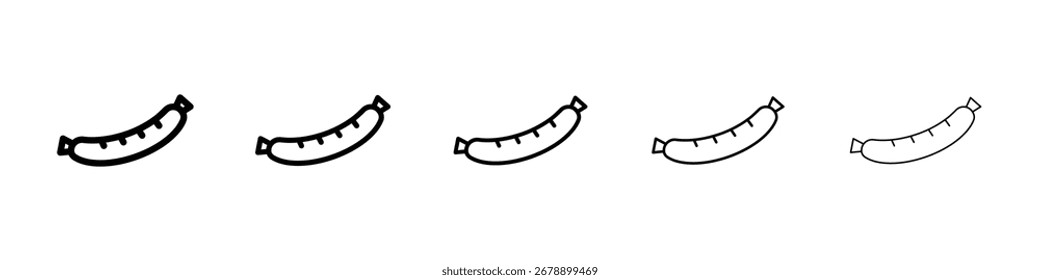 Sausage icon vector collection. EPS 10