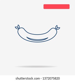 Sausage icon. Vector concept illustration for design.