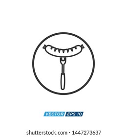 Sausage Icon Vector Design Illustration 
