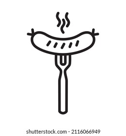 Sausage Icon Vector Design Template Illustration Sign And Symbol