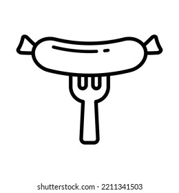 sausage icon vector design template in white background