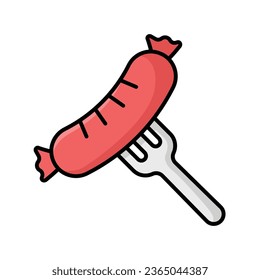 sausage icon vector design template simple and clean