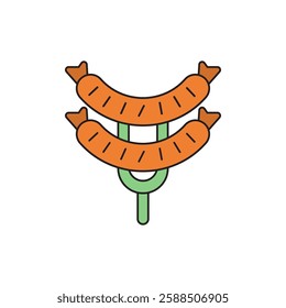 Sausage icon vector design templates simple and modern concept