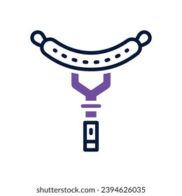 sausage icon. vector dual tone icon for your website, mobile, presentation, and logo design.