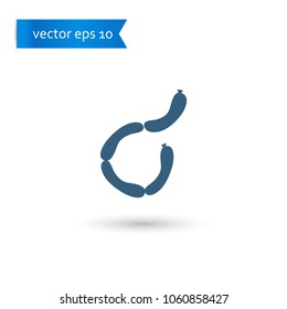 sausage. sausage icon. sausage vector. flat style. sign design vector. sign design. Vector EPS 10