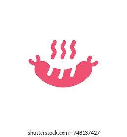 sausage icon vector. sausage icon flat style design