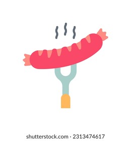 Sausage icon in vector. Illustration