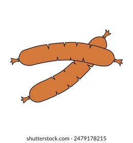 diseño de Ilustración vectorial de ícono de salchicha