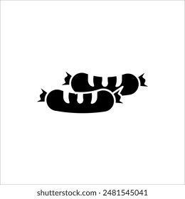 Würstchen-Symbol. Vektorillustration isoliert auf weißem Hintergrund.