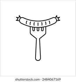 Sausage icon. Vector illustration Isolated on white background.