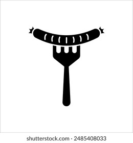 Sausage icon. Vector illustration Isolated on white background.