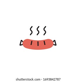 sausage icon vector illustration modern style design. isolated on white background