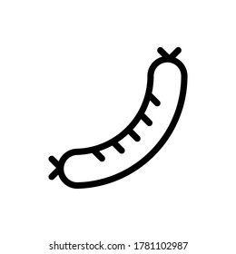 sausage icon vector illustration outline style. food icon set.