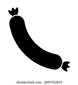 Imagen vectorial de icono de salchicha. También se puede usar para aplicaciones web, aplicaciones móviles y medios impresos.