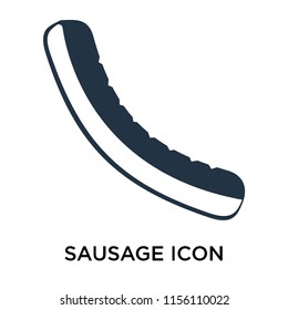 Sausage icon vector isolated on white background, Sausage transparent sign