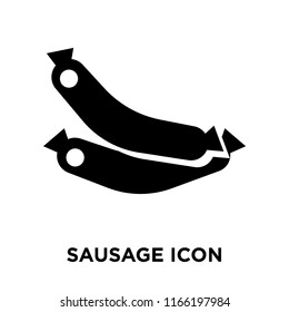 Sausage icon vector isolated on white background, Sausage transparent sign , food symbols