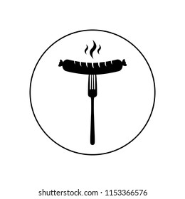 Sausage icon vector, logo