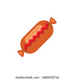 Sausage Icon Vector Logo Illustration - Vector Eps 10