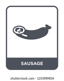 sausage icon vector on white background, sausage trendy filled icons from Gastronomy collection, sausage simple element illustration