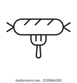 Wurstsymbol, Vektor auf weißem Hintergrund