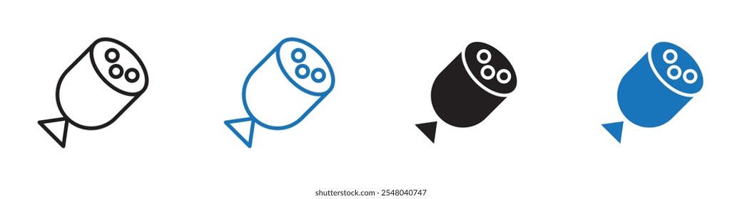 Sausage icon Vector set outline