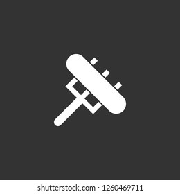 sausage icon vector. sausage sign on black background. sausage icon for web and app