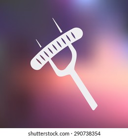 sausage icon vector simple app web logo sign ui flat eps art