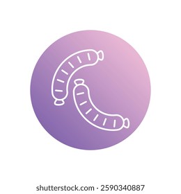 Sausage icon vector stock illustration