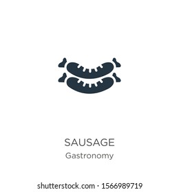 Sausage icon vector. Trendy flat sausage icon from gastronomy collection isolated on white background. Vector illustration can be used for web and mobile graphic design, logo, eps10