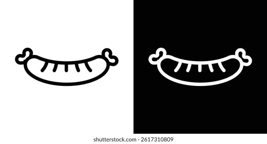 Sausage icon vector for web and mobile app. Symbol isolated.
