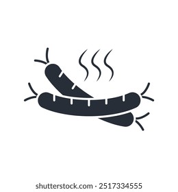 Sausage icon. vector.Editable stroke.linear style sign for use web design,logo.Symbol illustration.