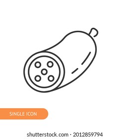 Sausage icon for web design, menu, app, poster, ads, postcard and magazine