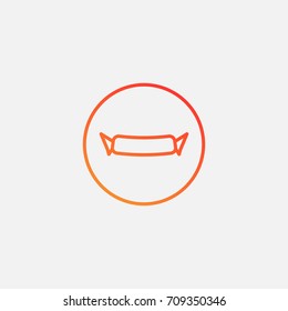 Sausage icon.gradient illustration isolated vector sign symbol