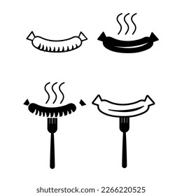 Sausage icons set. trendy style illustration on white background..eps