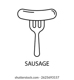 ícones de salsicha símbolo vetorial elementos para infográfico web