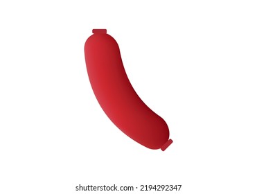 sausage illustration with mesh technique on a white background