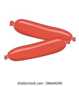 sausage isolated illustration on white background