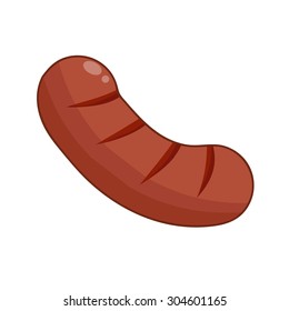 sausage isolated illustration on white background