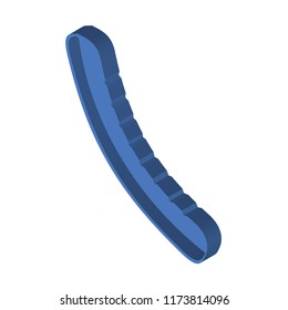 Sausage isometric left top view 3D icon