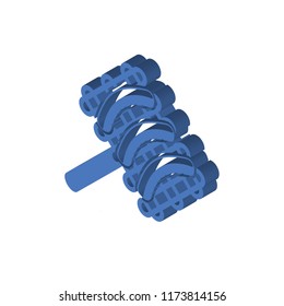 Sausage isometric left top view 3D icon