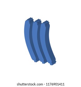 Sausage isometric left top view 3D icon