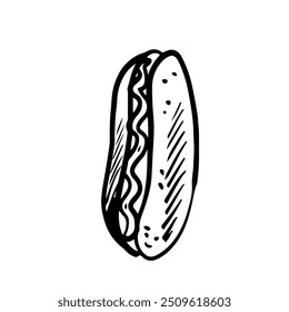 Wurst Linie Kunst Illustration und Vektor