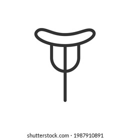 Sausage line icon. Web symbol for web and apps. Sign design in outline style. Sausage stroke object.