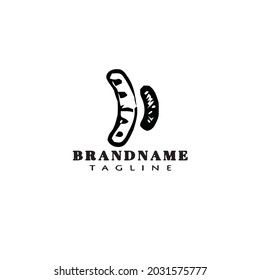 sausage logo cartoon design icon modern vector