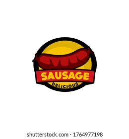 Sausage logo concept vector. Food logo template