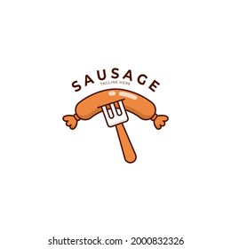 Sausage Logo Design Template.Vector Illustration