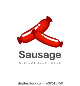 Sausage logo design vector